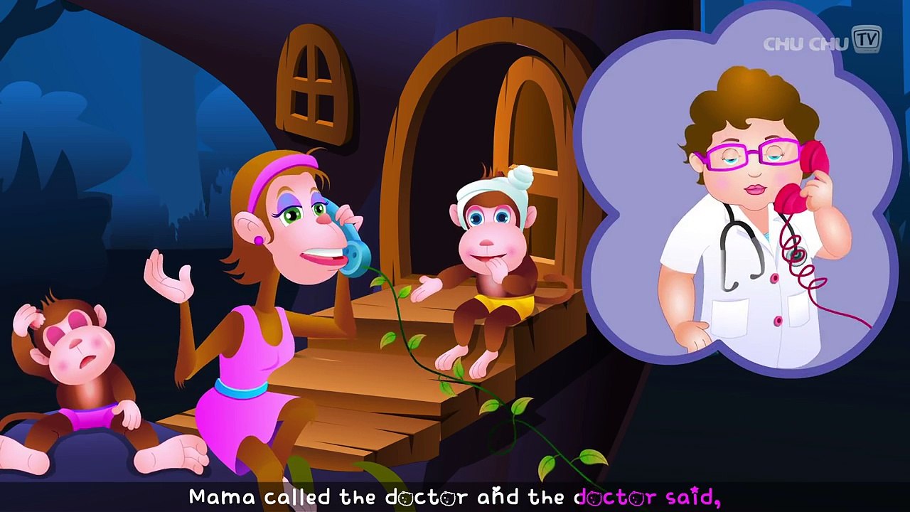 Five Little Monkeys Jumping On The Bed | Part 1 - The Naughty Monkeys | ChuChu TV Kids Songs