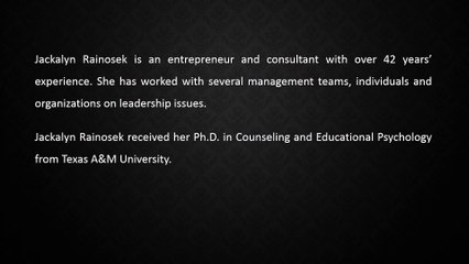 Jackalyn Rainosek - Using LPI to Build Leadership Skills