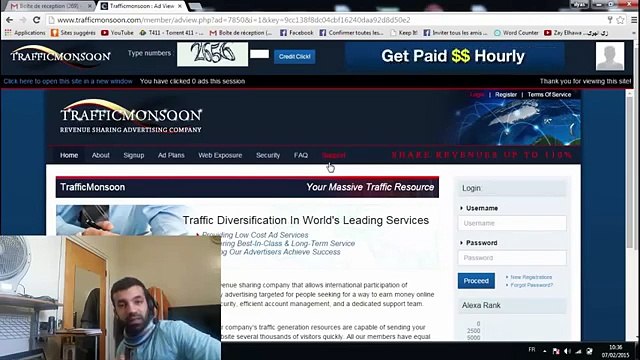 أفضل موقع للربح من الانترنت ترافيك مون سون + استراتيجية الربح + إثبات الدفع