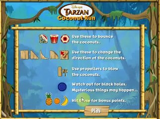 лучшие флэш игры для детей TARZAN COCONUT RUN Flash Game the best games for children