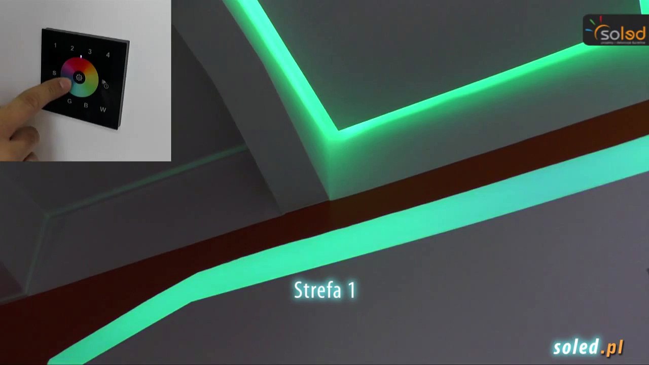 Sterownik ścienny RGB, Panel sterujący oświetleniem LED, Taśma LED RGB