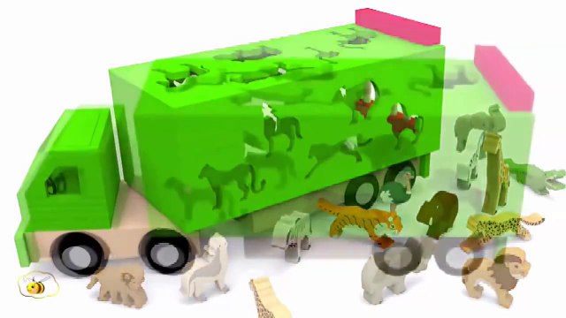 Dessins animés Camions Vidéos éducatives pour bébé Learn French, Apprendre les animaux sauvages