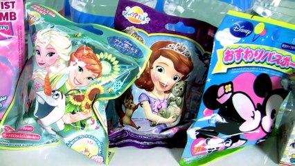 Disney Frozen Bath Bomb Surprise MyLittlePony Kinder Egg Disney TsumTsum ~ アナと雪の女王 バスボール びっくら？たまご