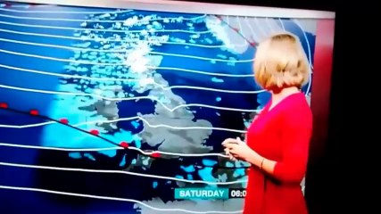 Presentadora del tiempo anuncia que está a punto de desmayarse