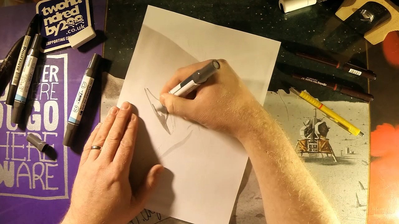 Diving Gannet - A Time Lapse Illustration by twohundredby200 (Fife)