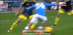 Giacomo Bonaventura 1st Chance - Napoli vs AC Milan - Serie A - 22.02.2016