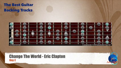 Change The World - Eric Clapton Guitar Backing Track with scale chart