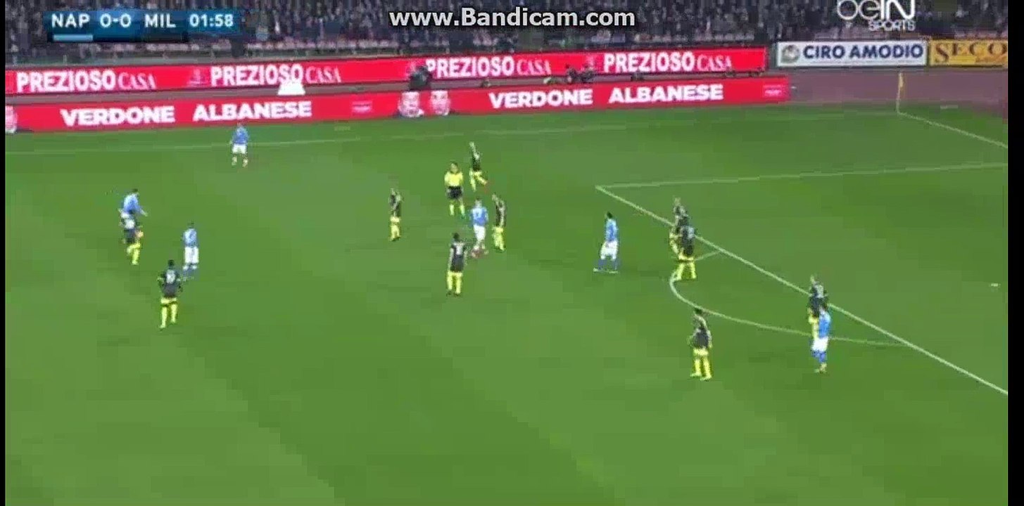 Napoli super  big chance to score Napoli 0-0 Milan 22-02-2016