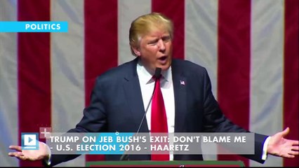 Trump on Jeb Bush's Exit: Don't Blame Me