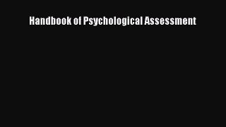 PDF Handbook of Psychological Assessment Free Books