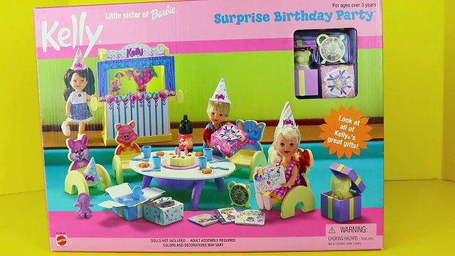 Barbie Doll Birthday Surprise Party Toy Frozen Kids Dolls Krista, Kelly, Chelsea