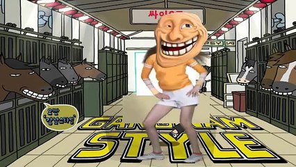 troll girl dancing GANGNAM STYLE