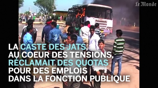 Les images des violences lors des manifestations de la caste des Jats en Inde