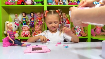 ✔ Кукла Барби. Ярослава распаковывает Ванную Комнату для своей подружки. Видео для девочек ✔
