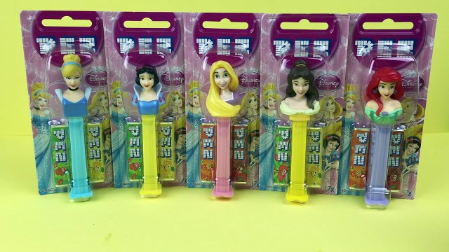 PEZ Disney Princess Candy Dispensers, include Princess Cinderella, Snow White, Rapunzel Belle, Ariel