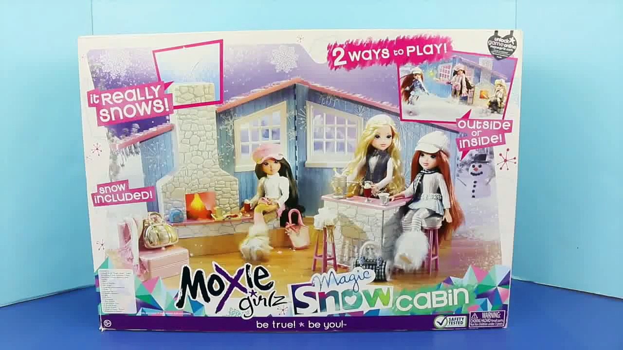 Frozen Elsa Barbie and Moxie Girlz Dollhouse Magic Snow Cabin Spiderman, Anna, Frozen Kids