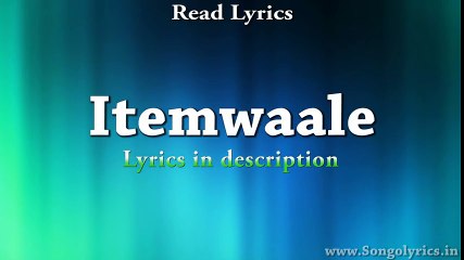 Itemwaale (Tere Bin Laden 2  Dead Or Alive) - Full Song Lyrics - Ram Sampath