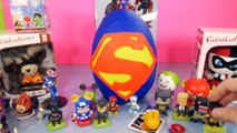 Giant Playdough Superman Surprise Egg Marvel VS DC Blind Box Opening Play-Doh Disney Cars Toy Club