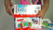 Kinder Surprise eggs Unboxing Disney Barbie Transformers Monster university