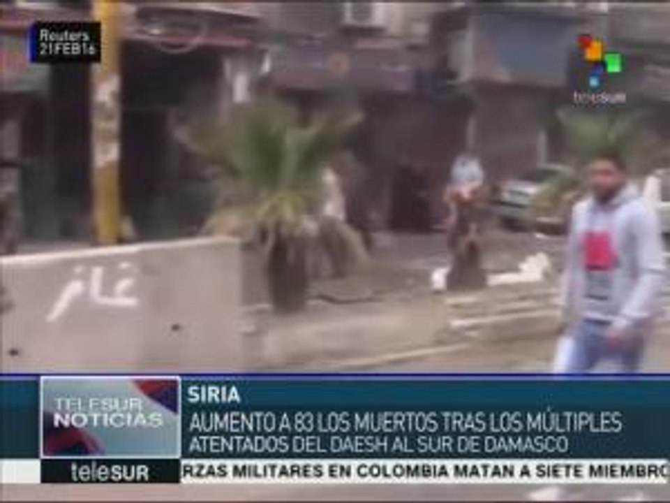 Siria: llega a 83 la cifra de fallecidos por atentados en Damasco