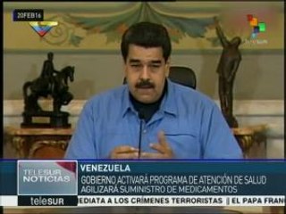 Maduro informa de programa para agilizar entrega de medicamentos