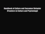 PDF Handbook of Culture and Consumer Behavior (Frontiers in Culture and Psychology)  EBook