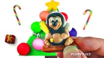 Play-Doh Surprise Eggs Christmas Tree Kinder Surprise Toys Peppa Pig Thomas Tank Frozen FluffyJet