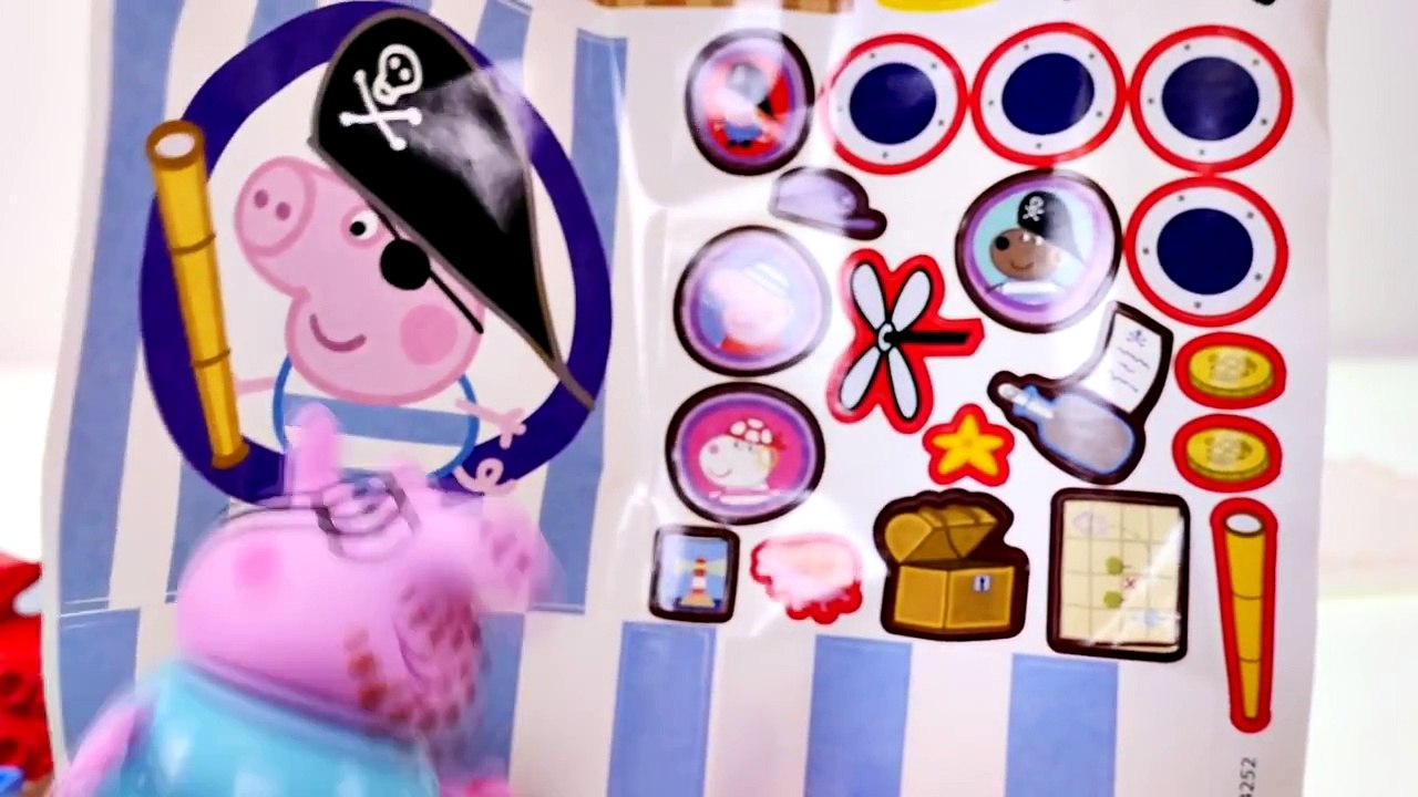 Play Doh Peppa Pig Lego PIRATE SHIP Nickelodeon Peppa Pig Building Block Toys & Real Cannon