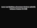Read Loose Leaf Auditing & Assurance Services with ACL Software Student CD-ROM Ebook Free