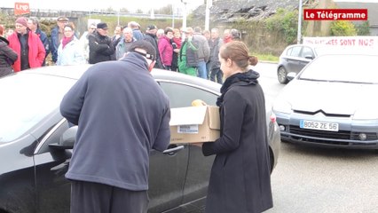 Crise agricole. Voie express bloquée et distribution de sandwiches à Pluméliau