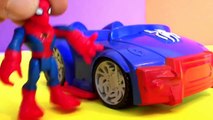 Spiderman with the spider-car real life adventures DC superheroes marvel