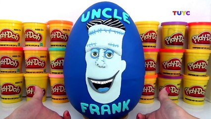Hotel Transylvania 2 FRANKENSTEIN (UNCLE FRANK) Play doh Egg Surprise / Imaginext, Kinder Toy / TUYC