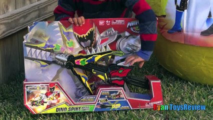 GIANT EGG SURPRISE OPENING POWER RANGER DINO CHARGE Kinder Egg Toys Kids Video