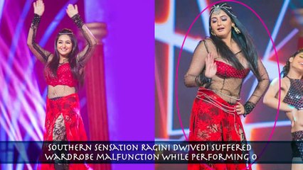 Ragini Dwivedi Hot Braless on Stage