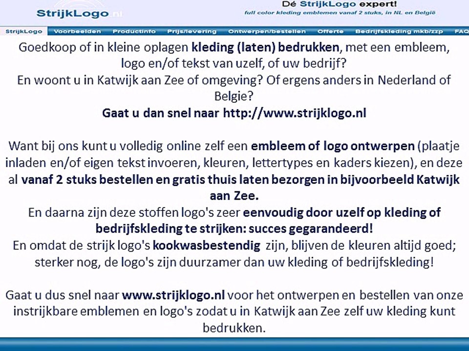 Kleding bedrukken Katwijk aan Zee