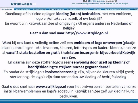 Kleding bedrukken Katwijk aan Zee