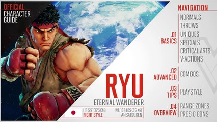 Street Fighter V - Ryu Official Character Guide