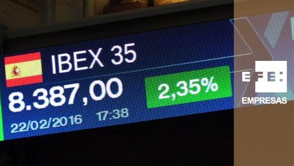 La Bolsa española se aproxima a los 8.400 puntos tras subir un 2,35%