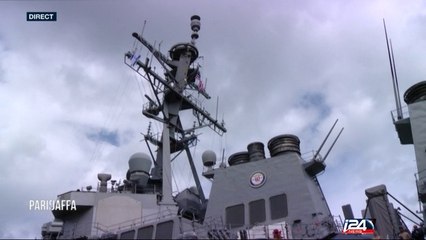 Coopération militaire entre Israël et les Etats-Unis à bord d'un destroyer U.S.