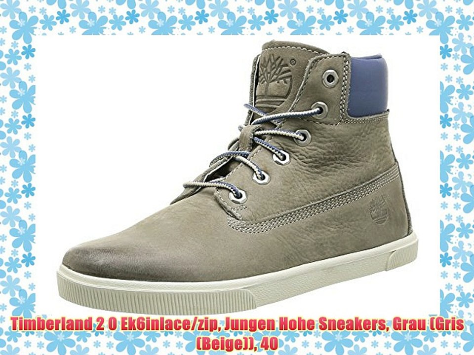 Timberland 2 0 Ek6inlace/zip Jungen Hohe Sneakers Grau (Gris (Beige)) 40