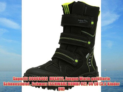 Superfit 30008402 HUSKY2 Jungen Warm gef?tterte Schneestiefel Schwarz (SCHWARZ KOMBI 02)