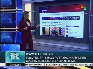 Bolivia: Morales ofrece balance sobre jornada comicial del domingo