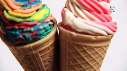 Play Doh Ice Cream Cone | Play Doh Ice Cream | Rainbow Ice Cream | Learn Play Doh Ice Cream