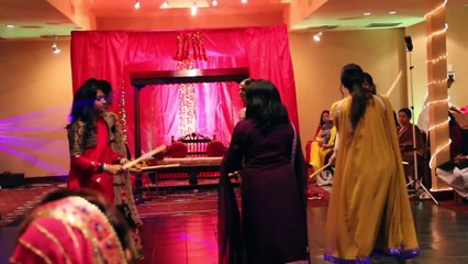 Faraz and Mahrukh Mehndi Dances 4-6- Dandiya Dance 2016