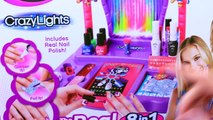 Shimmer N Sparkle NAIL SALON Girls Real 8 in 1 Nail Design Studio & Crazy Lights Toy DisneyCarToys