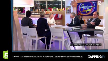 C à Vous : Samuel Etienne incapable de répondre aux questions de son propre jeu (Vidéo)