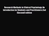 Read Research Methods in Clinical Psychology: An Introduction for Students and Practitioners:2nd