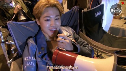 [Vietsub][BOMB] 160223 Jimin's singing 'Butterfly' over a loudspeaker [BTS Team]