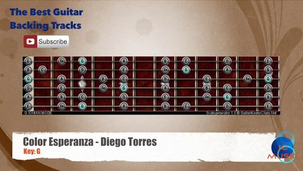Color Esperanza - Diego Torres Guitar Backing Track with scale chart