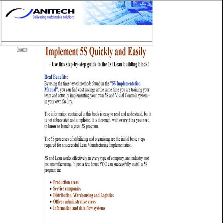 5s Implementation Manual - Starting Lean Manufacturing